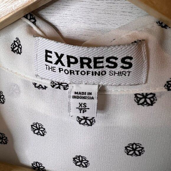 Express Blouse Womens SZ XS The Portifino Shirt Floral Paisley Sleeveless Travel - Picture 2 of 15